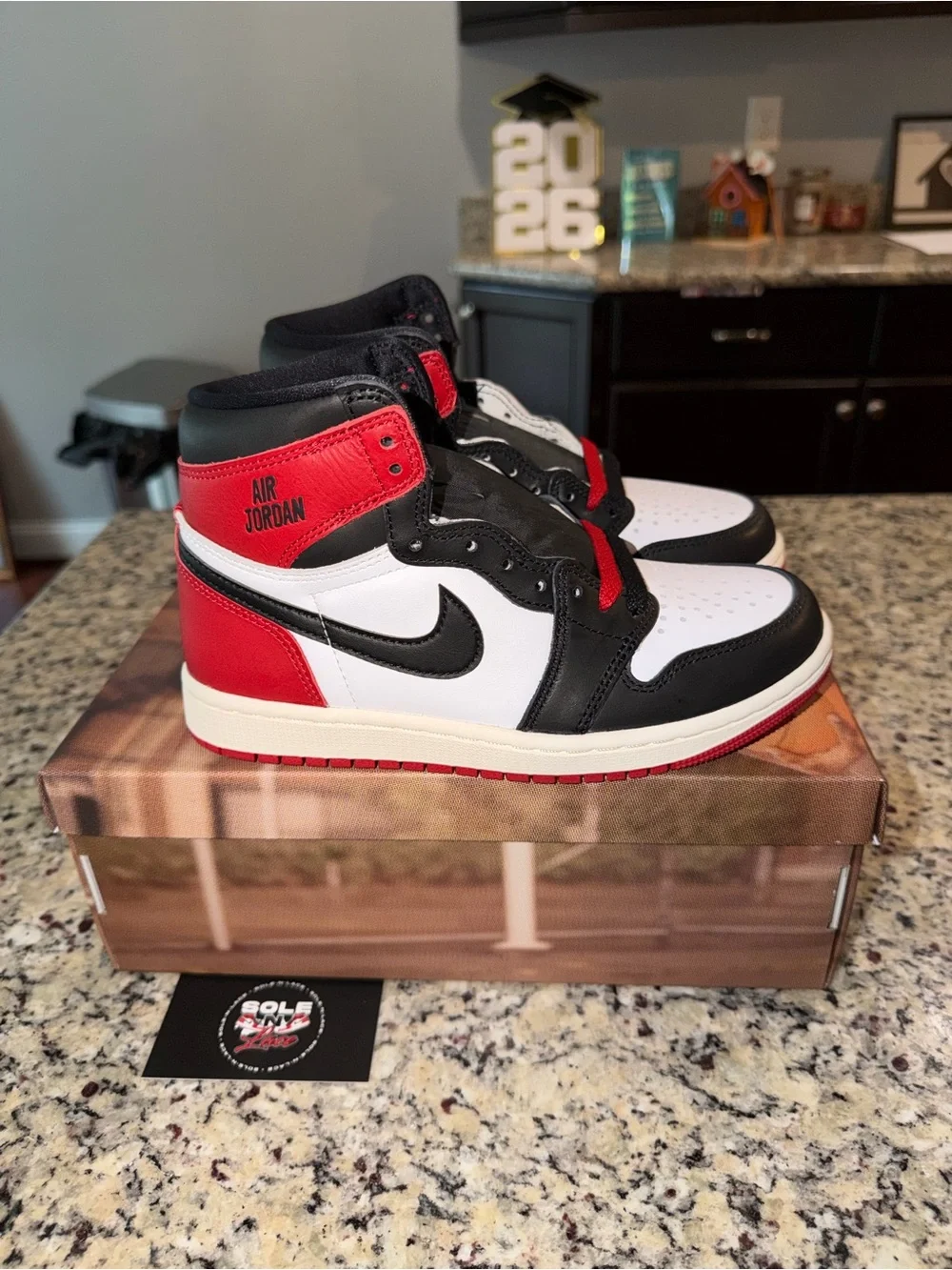 Size 4.5 Jordan 1 Retro OG High Black Toe Reimagined SKU DZ5485-106 Brand New